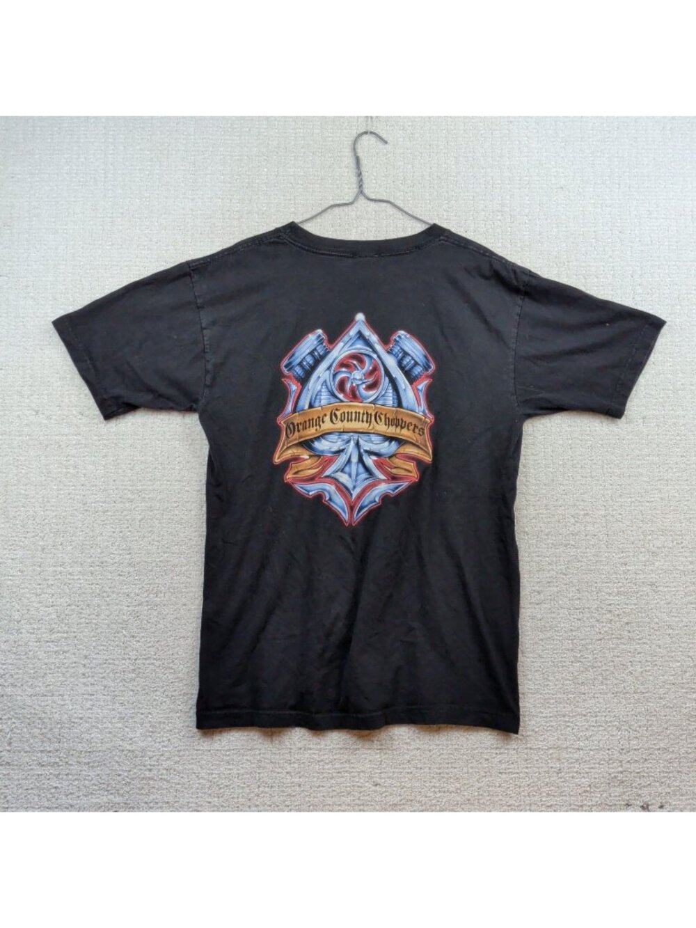 Vintage Orange County Choppers T Shirt Men’s L Black Biker Motor New York Y2K